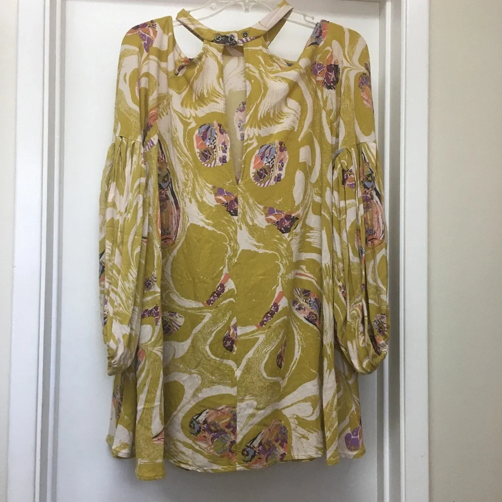 Free people Drift Away Open Shoulder Tunic Dress - Picture 10 of 12